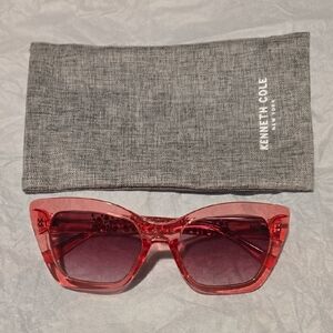 Kenneth Cole Reaction Women's Sunglasses - Shiny Pink Cat Eye Full Rim | RN00015